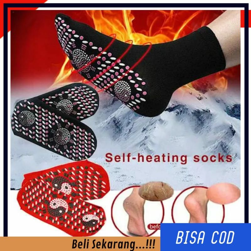 Self Heating Health Socks Magnetic Kaos Kaki Kesehatan Magnetik Terapi Pemanas Penghangat Telapak Kaki