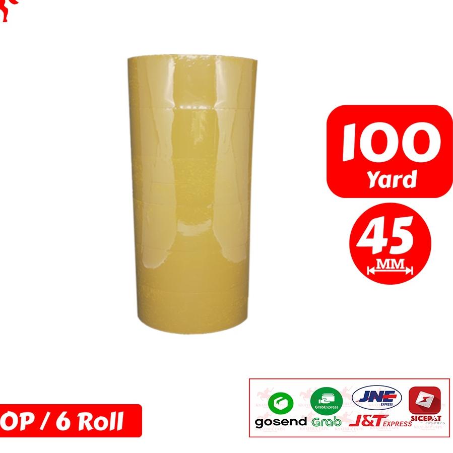 

Ready Stok Lakban OPP Tape / Lakban Coklat KSATRIA Tape 100 Yard (1 Slop) 
