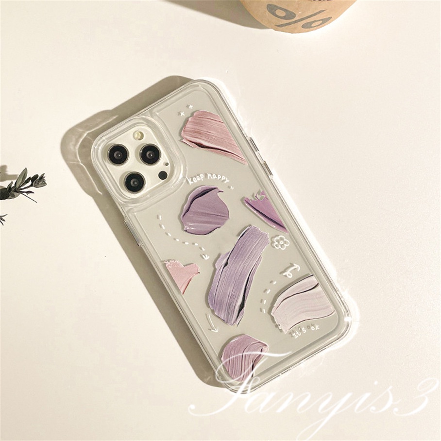 iPhone 14 13 12 11 Pro Max X XR Xs Max 6 6S 7 8  Plus SE 12 Mini 13 Mini Soft Case TPU Bening Desain Graffiti Untuk