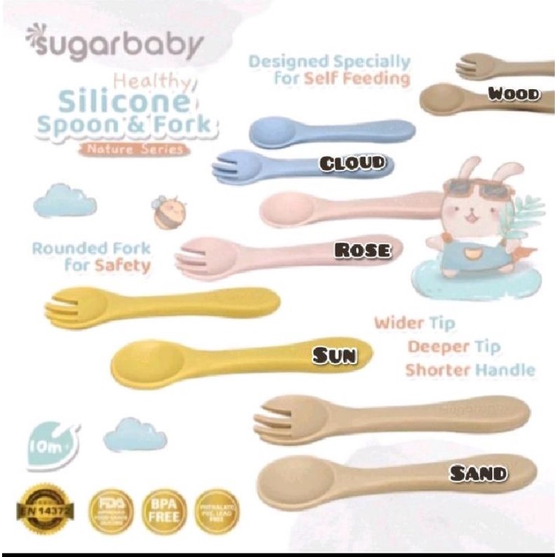 Sugarbaby Healthy Silicone Spoon / Sendok Makan Bayi