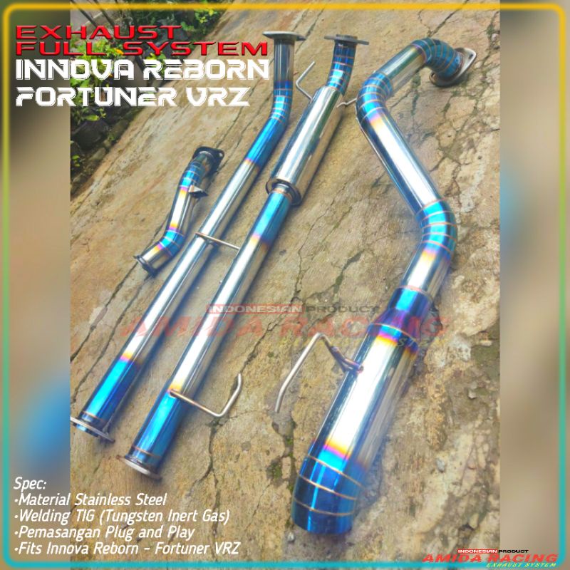 Knalpot Mobil Full System Innova Reborn Diesel 2GD / Fortuner VRZ