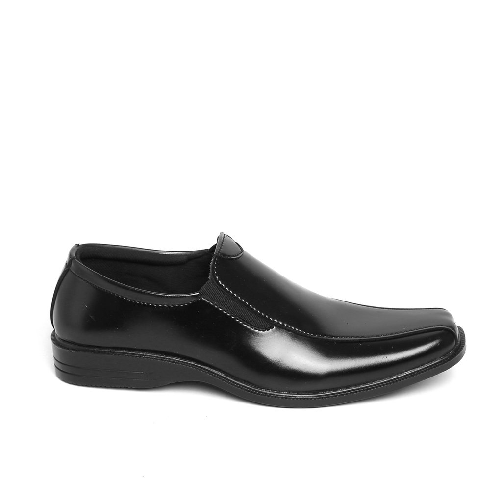 TR008 | Sepatu Slip On Hitam Tanpa Tali Pantofel Pria Casual Kerja Formal Kantor Original Laki | FORIND Terraforma