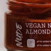 

♧ NUDE - Vegan Nood Almond Butter 180g Smooth, Spread, No added sugar, Gluten Free, Diet not Nutella ✫
