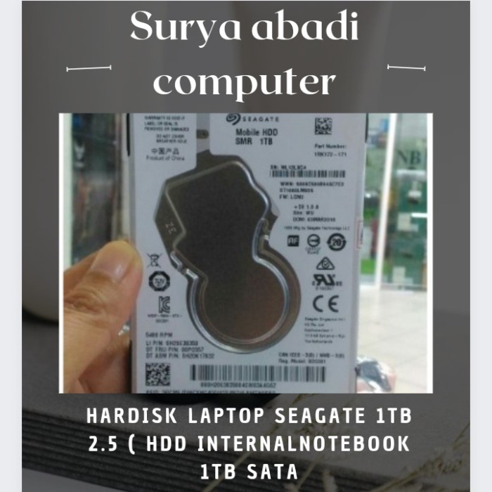 Terlaris Harddisk Laptop Seagate 1Tb 2.5" Baru (Hdd Internal Notebook 1Tb Sata)