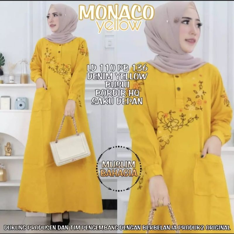 Gamis Jeans Wanita Monaco LD 106
