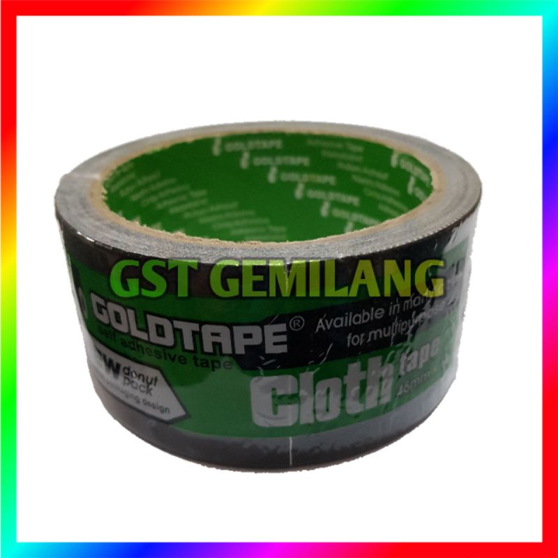 LAKBAN KAIN GOLDTAPE 2 INCI 10 YARD CLOTH TAPE