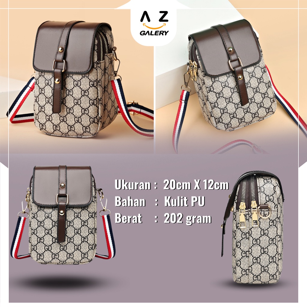 Tas Selempang Wanita Mini Tas Tempat Hp Fashion Korea Style Tas Cewek Sling Bag Women Kulit PU Azgalery T271