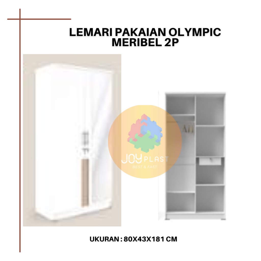 Lemari Kayu Olympic 2 Pintu/ 3 Pintu Lemari Pakaian Olympic 2P/ 3P Meribel