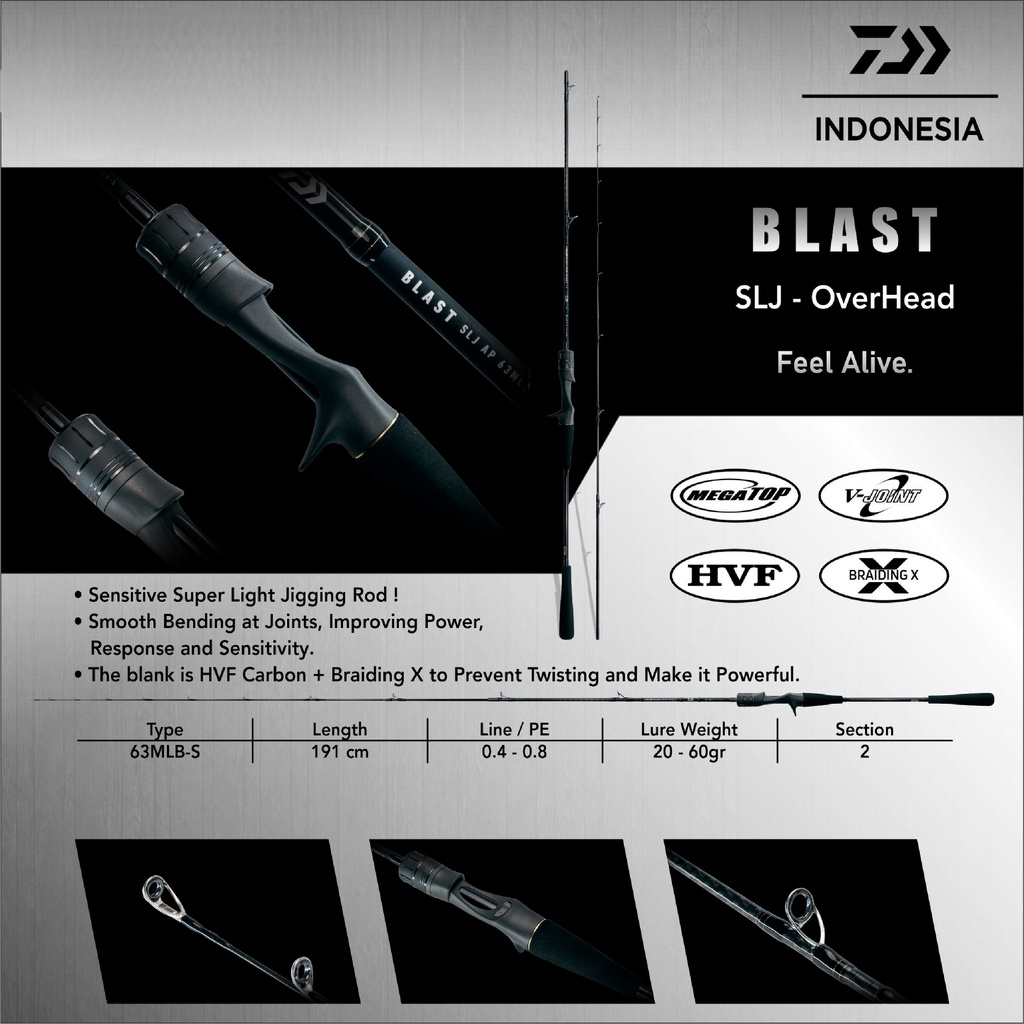 Rod / Joran Light Jigging Daiwa Blast SLJ Series