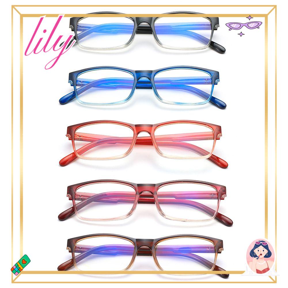 Lily Kacamata Baca Gradasi Diopter+1.0~4.0 Vision Care Spring Hinge Presbyopic Glasses