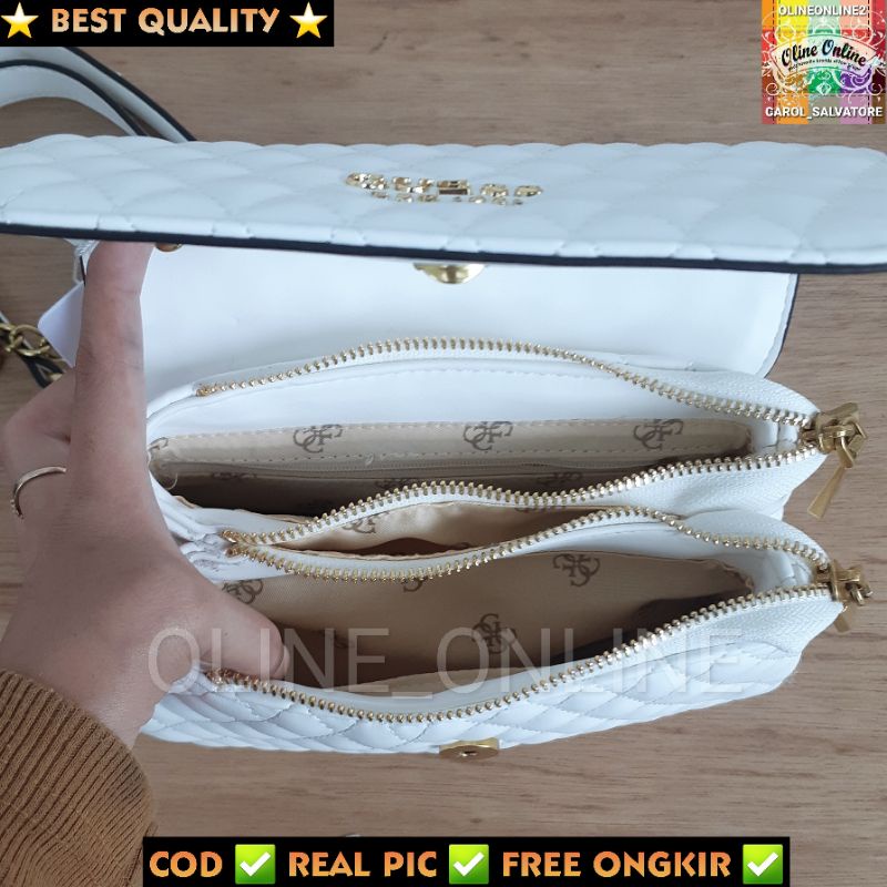 tas maila quilted women bag pink white black crossbody selempang tali panjang gb ciayumajakuningan cirebon indramayu majalengka tegal losari brebes READY STOCK COD INSTAN