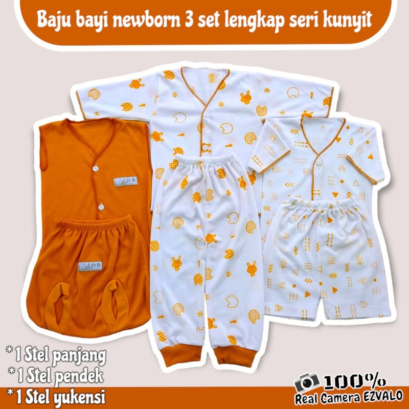 3 SET BAJU BAYI NEWBORN LENGKAP 0-3 BULAN