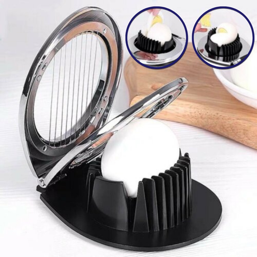 Solighter Egg Slicers Stainless Steel Alat Dapur Aksesoris Dapur Sekat Telur