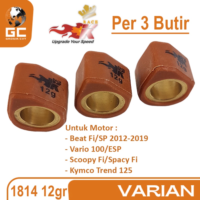 Sliding Roller Racing Race K Scoopy Vario Spacy Kymco Fi ESP POP Street 110 Per 3 Butir Race K IP19 1814