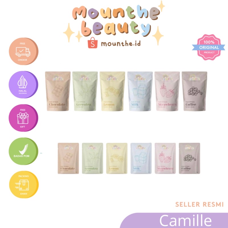 ✨ BPOM ✅ MASKER ORGANIK CAMILLE BEAUTY/ CAMILLE BEAUTE FACEMASK ex MYN BPOM✨