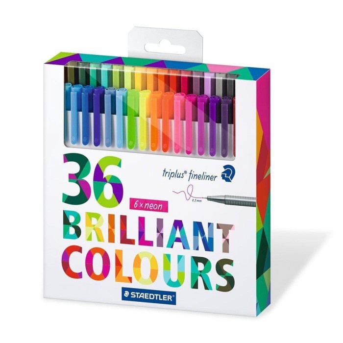 

BISA COD Triplus Fineliner Staedtler 0.3 mm 36 Brilliant Colours