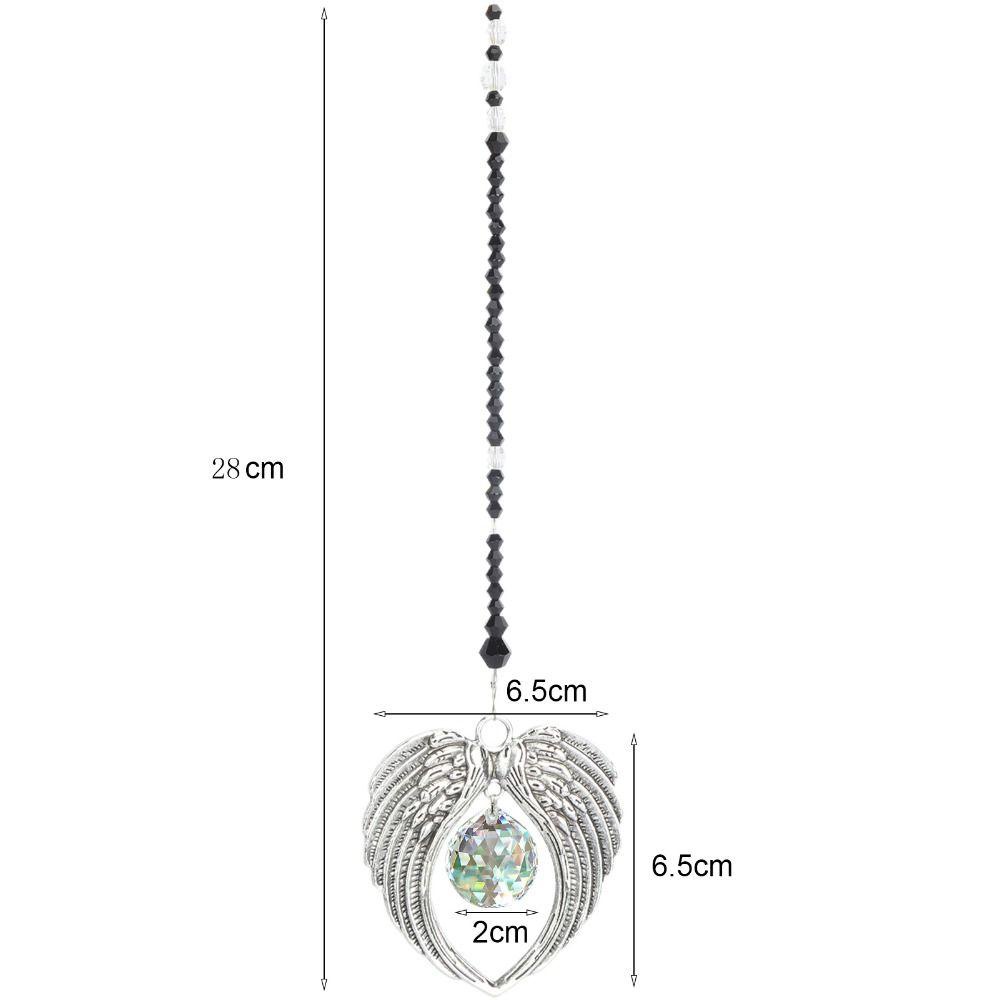 Suyo Kristal Sayap Malaikat Liontin Hadiah Jendela Pelangi Pembuat Spion Ornamen