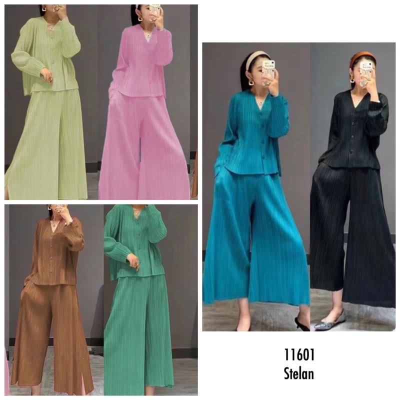 SALE ONESET PLEATED BUTTON PLISKET NAGITA SLAVINNA TER BARU SET JUMBO BUSUI IMPORT PREMIUM