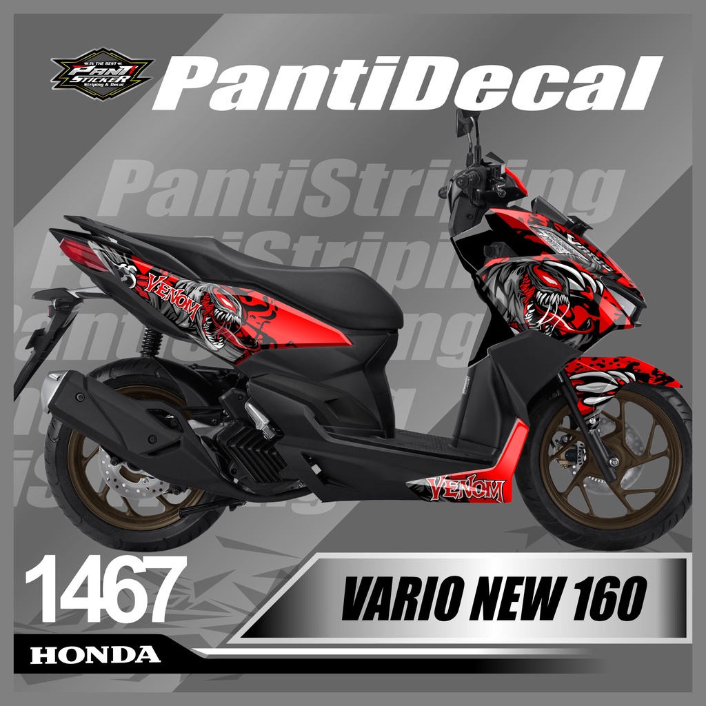 Decal Sticker VARIO NEW 160 Full Body Stiker Skotlet VARIO Desain Venom Stiker full body VARIO NEW 1