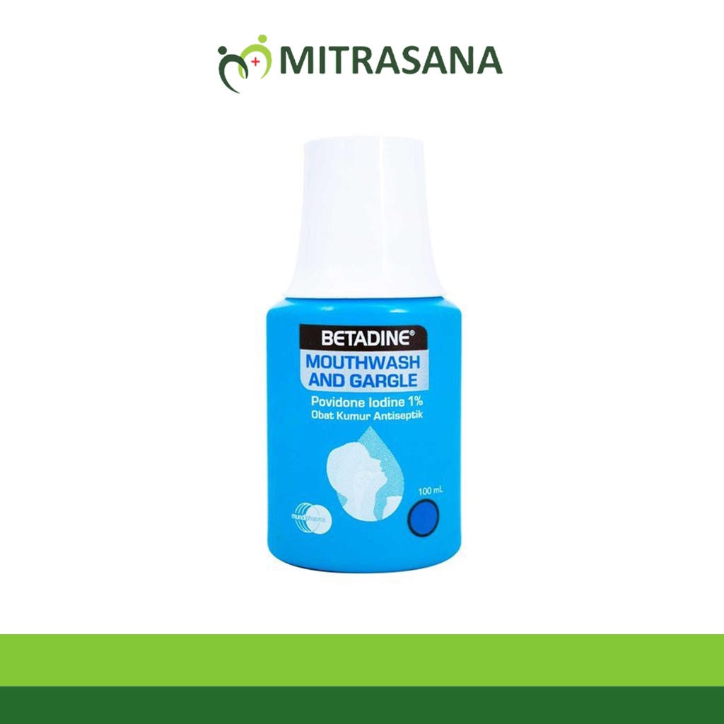 Betadine Gargle 1% 100Ml/190ML- mengatasi sakit tenggorokan, sariawan