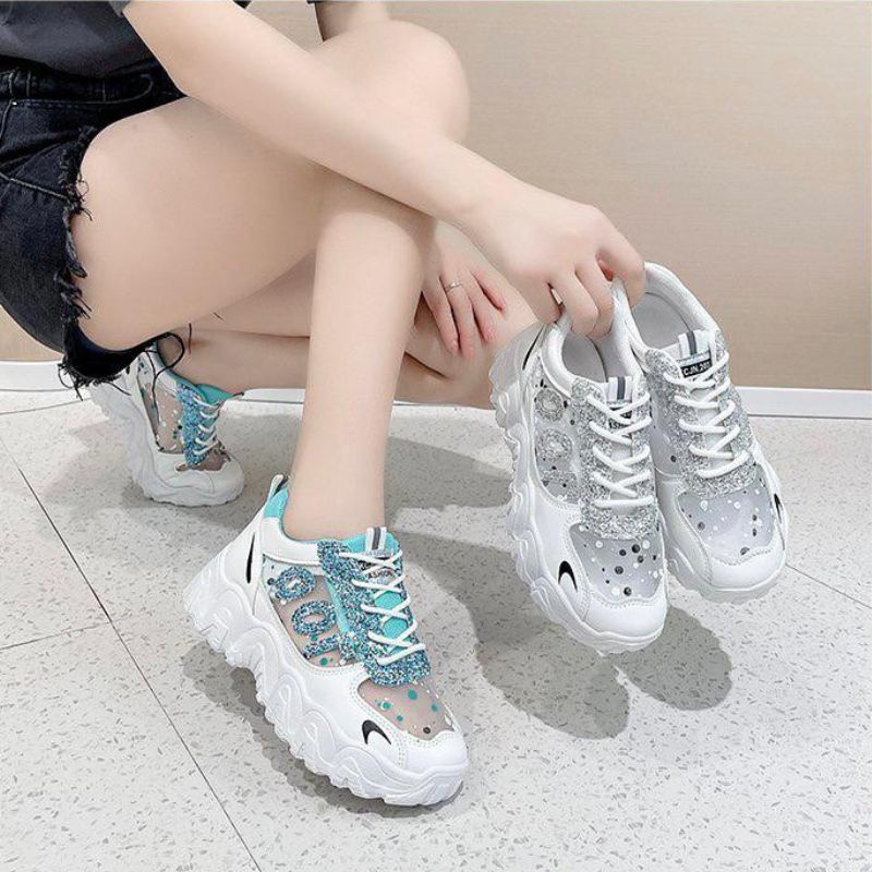 Sepatu Wanita Import Sneakers Bertali 5011