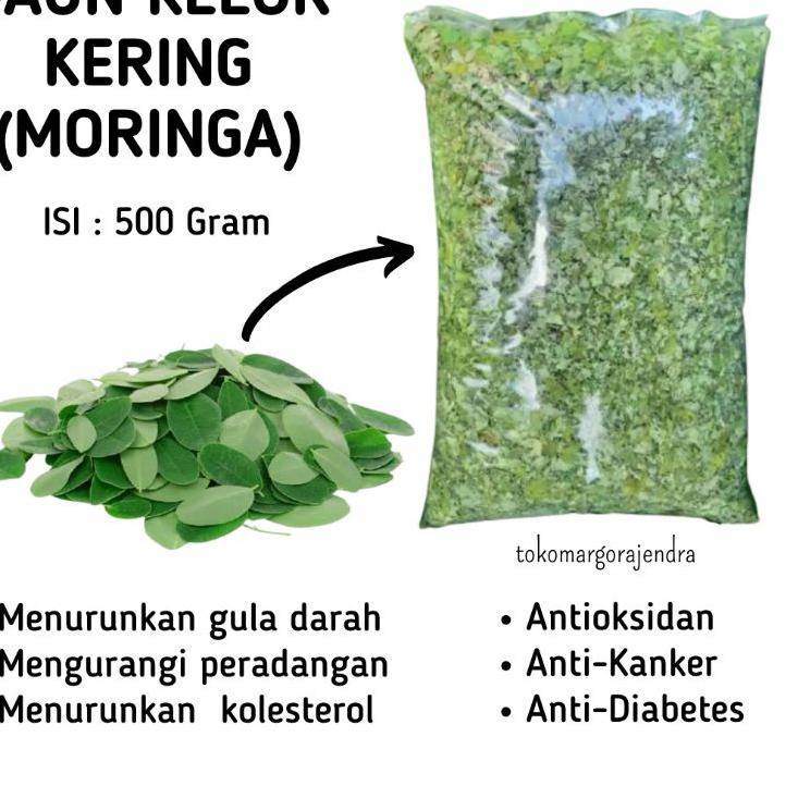

[ SALE ] PROMO Daun Kelor Kering Murni 100% isi 500 gram Moringa Murah