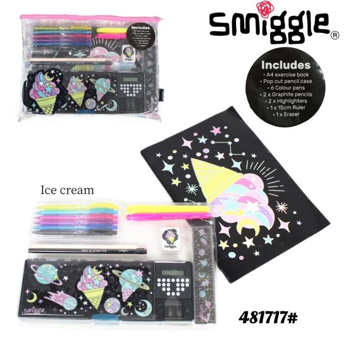 

Smiggle Pencil Case Set Tempat Pensil Kotak Pensil Unicorn Black Pink