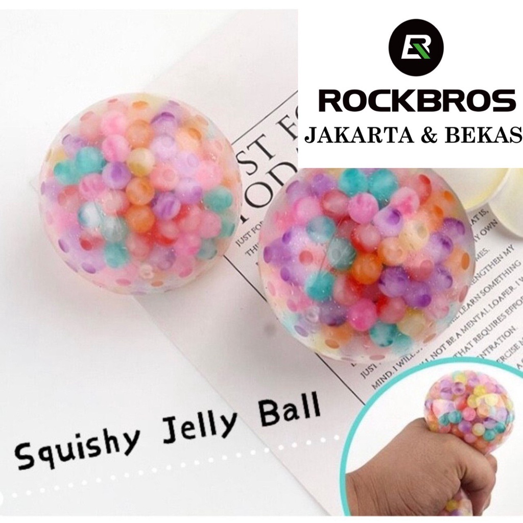 Squishy Jelly Ball Bola DNA Stress Relieve Fidget Toys Squeeze Sensory Toy Mainan Anak Relief Autism ADHD Slime Edukasi Edukatif