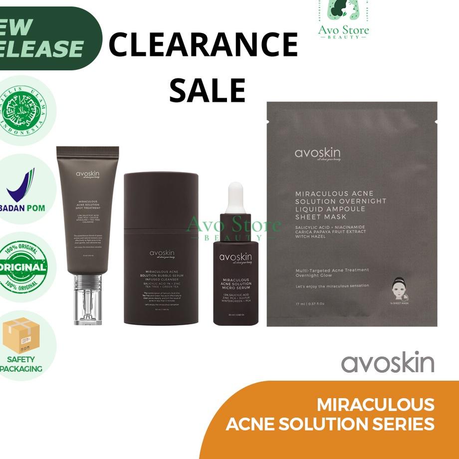 ➴ Avoskin Miraculous Acne Solution Series  WH SALE [ Eksfoliasi / Exfoliating / Acne Care / Anti Agi