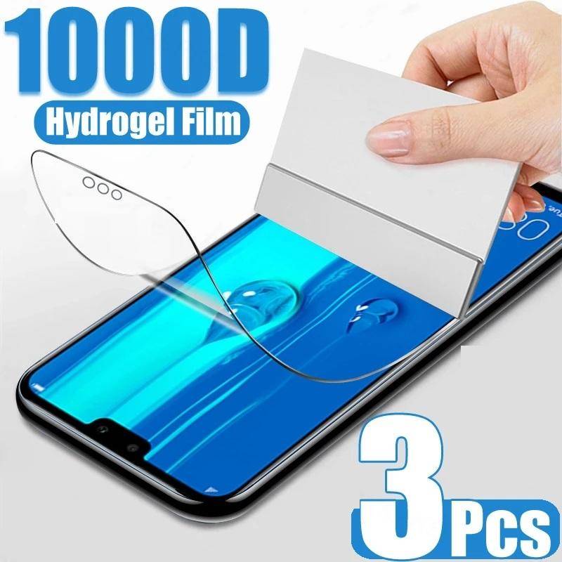 3pcs Untuk Huawei Y9A Y9S Y7A Y7P Y8P Y8S Y6P Y6S Y5P Hydrogel Film HD Pelindung Layar Untuk Huawei Y5 Y6 Y7 Y9 Prime Lite2018 2019