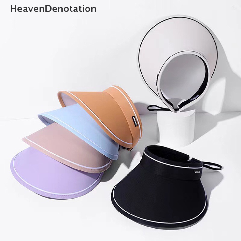 [HeavenDenotation] Topi Musim Panas Wanita Yang Dapat Disesuaikan Multicolor Topi Pantai Topi Tulang Wanita Musim Panas Pelindung Matahari Topi Bertepi Lebar Perlindungan UV HDV