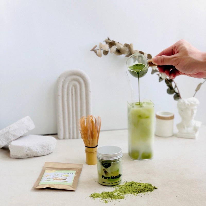 

Pure Uji Matcha Powder/ Bubuk matcha murni (Tanpa gula/creamer/susu, Matcha asli bukan green tea,bisa untuk baking juga)