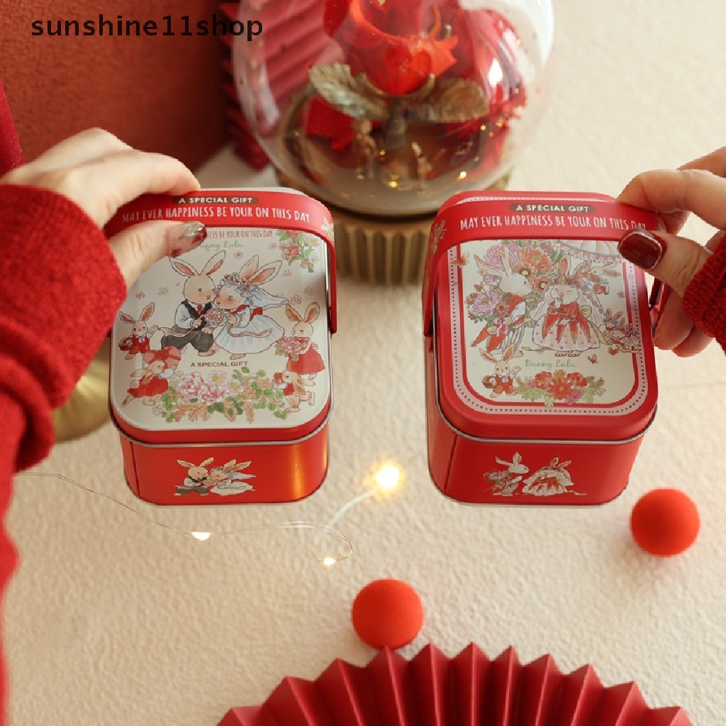 Sho Vintage Small Suitcase Storage Tin Metal Candy Box Gift Box Cookie Kotak Hadiah Koper Kecil Serba Serbi Organizer Storage Bisa N