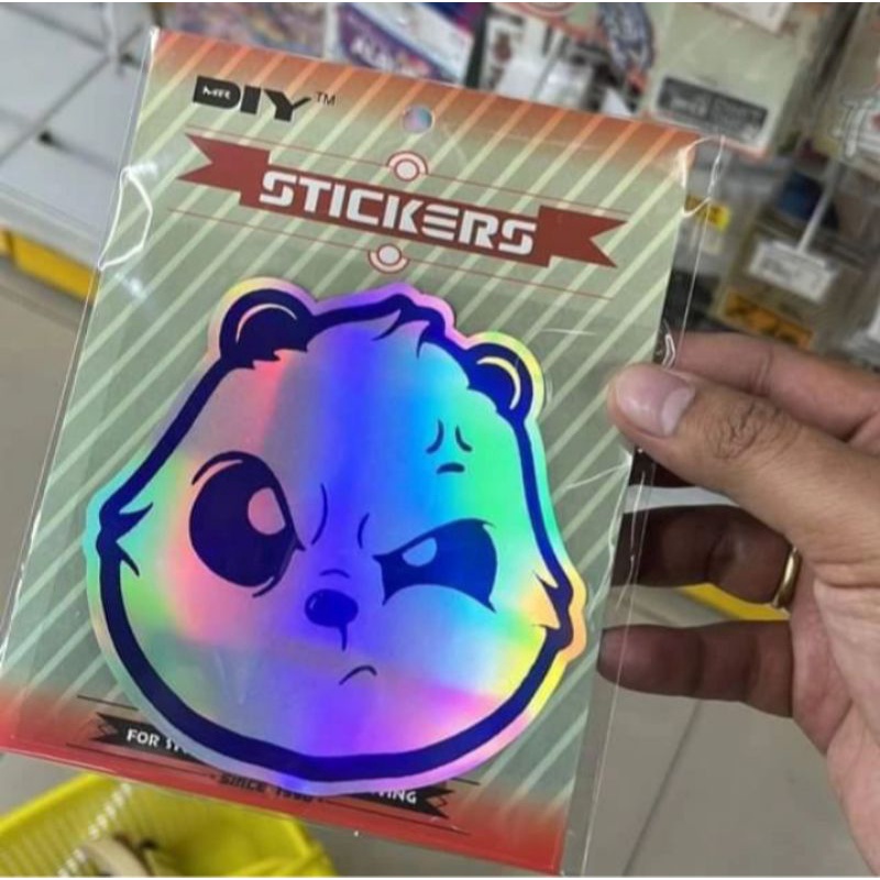 

STIKER PANDA HOLOGRAM PRINTING CUT PREMIUM