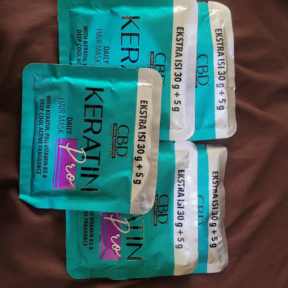 ✿ELYSABETHME✿ CBD hair treatment keratin hair mask sachet masker rambut menghaluskan dan mengkilaukan lembut