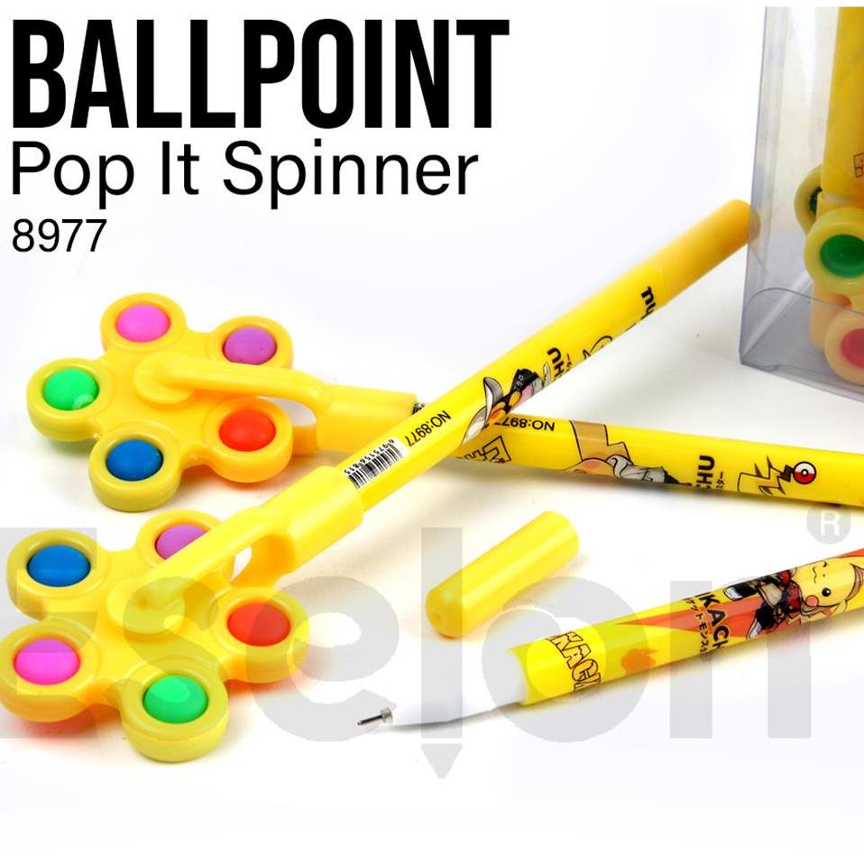 

T87 12pcs Pulpen Gel Pop It + Spinner Pikachu 8977 TREND ...