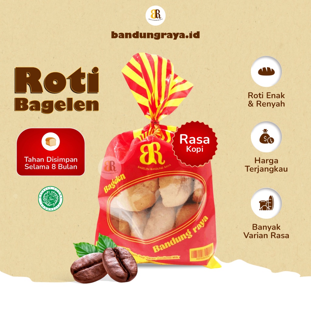 

Roti Bagelen Rasa Kopi Kue Kering Makanan Ringan Camilan Cemilan Snack Bandung Raya