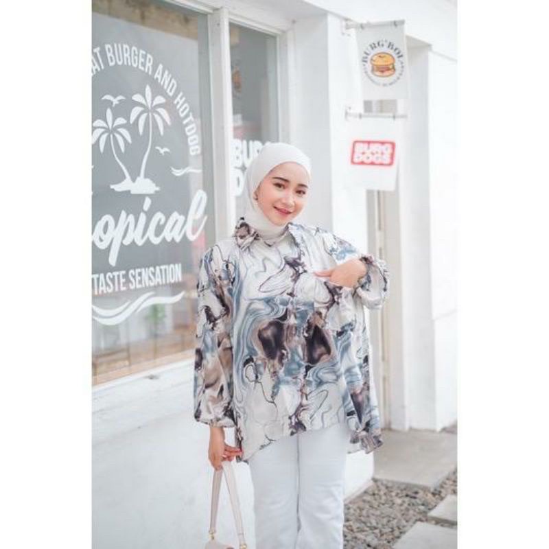 KEMEJA OVERSIZE RAYON MOTIF PREMIUM