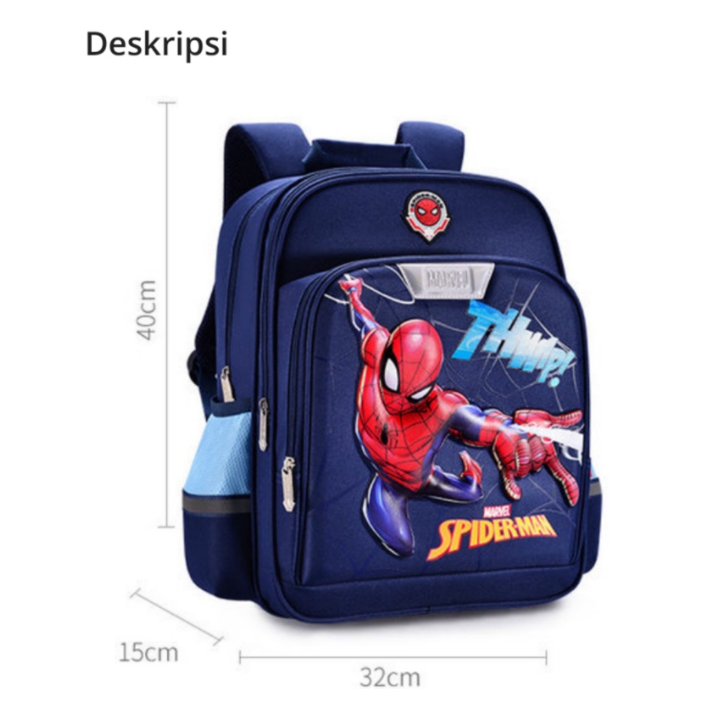 Tas anak laki - tas sekolah anak SD cowok - tas ransel anak Spiderman