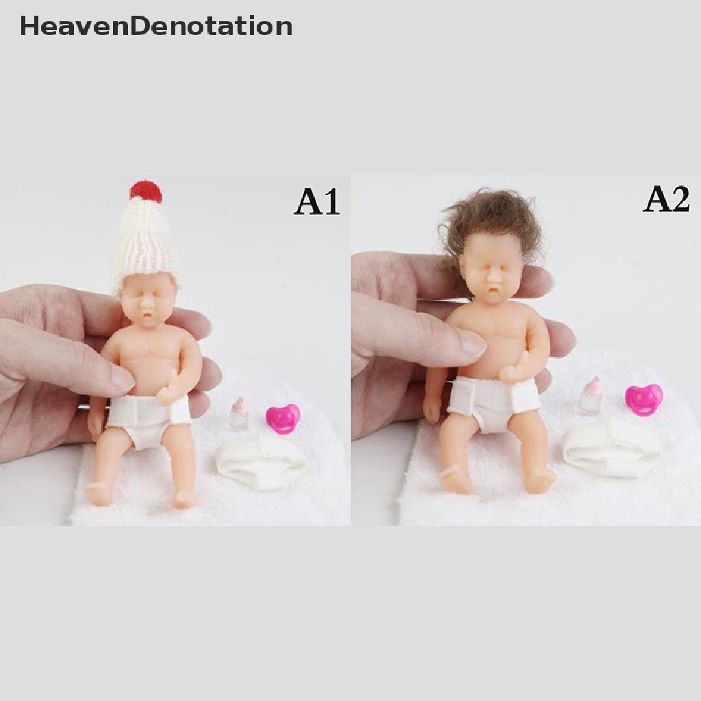 [HeavenDenotation] 12 cm Micro Preemie Full Silikon Baby Mini Reborn Boneka Anak Anti Stress Mainan HDV