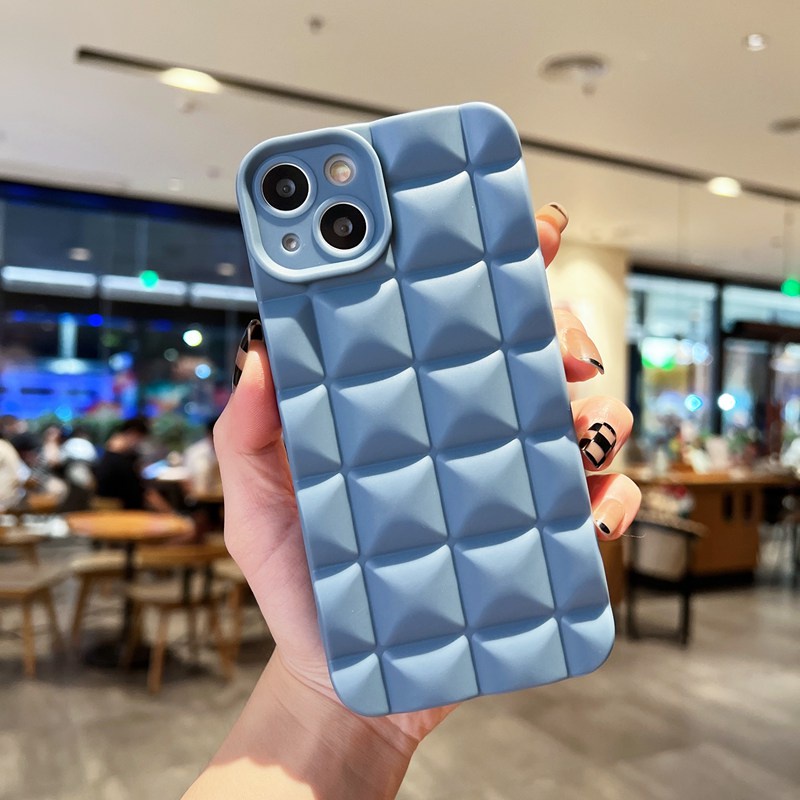 Classical Lavley Lattice Softcase Apple Ip IPhone 6S 7 8 Plus7 +8+ XR XS Max 11 Pro Max Casing Ponsel Simple Wanita Cewek