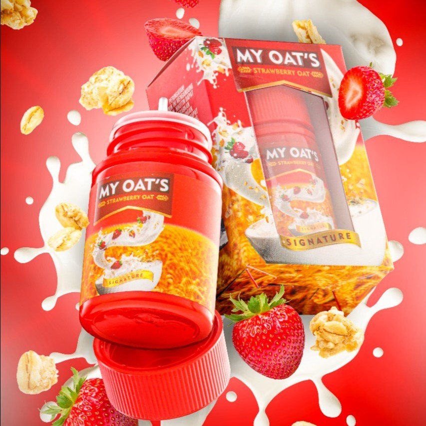 NEW LIQUID MY OAT'S OAT STRAWBERRY 60ML 3MG BY IDJ X VAPORKING