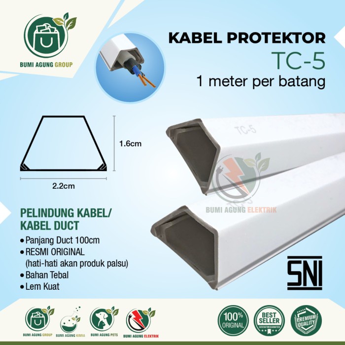 Kabel Protektor PREMIUM TC 1 2 3 4 5 6 / kabel duct cable protector sudah SNI kualitas mantab