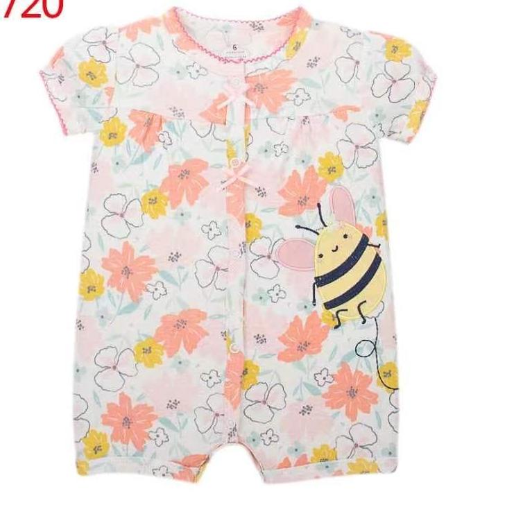 ➴ Jumper Romper Jumpsuit Pendek Impor Bayi Anak Laki Laki Perempuan / Baju Kodok Bayi Baru Lahir ☛