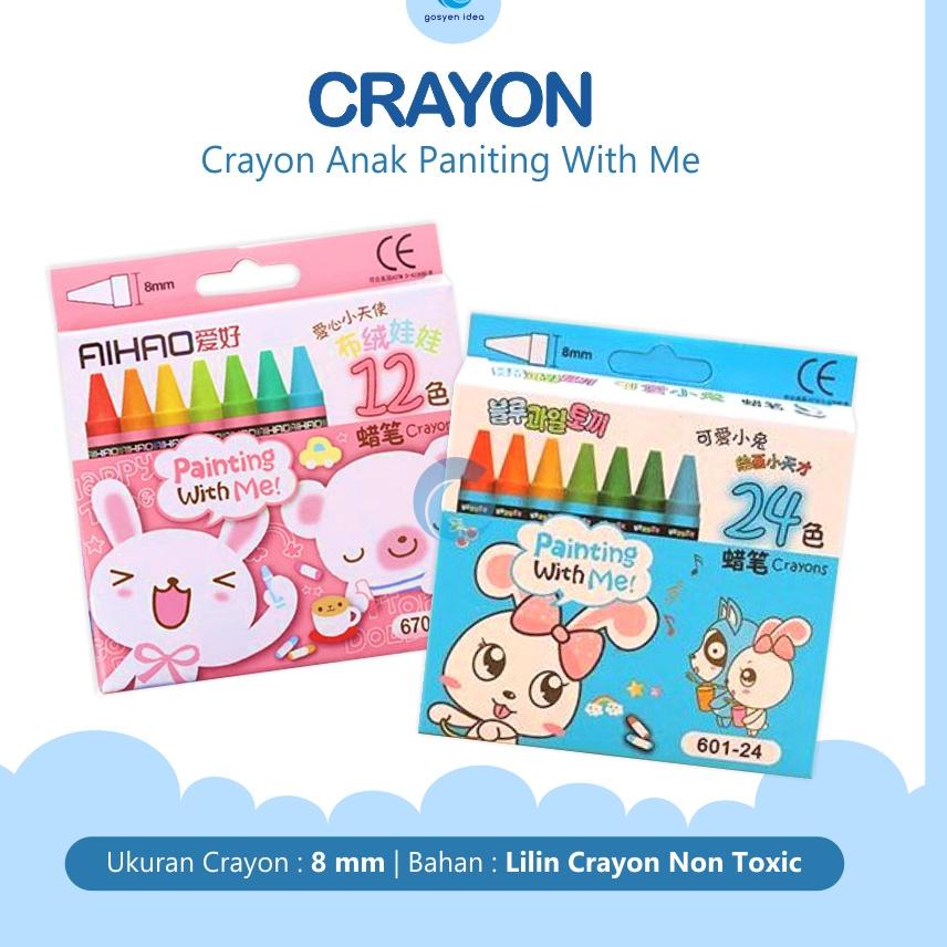 

S86 Crayon Warna Anak Painting With Me Perlengkapan Mewarnai SPECIAL PRICE ㅕ