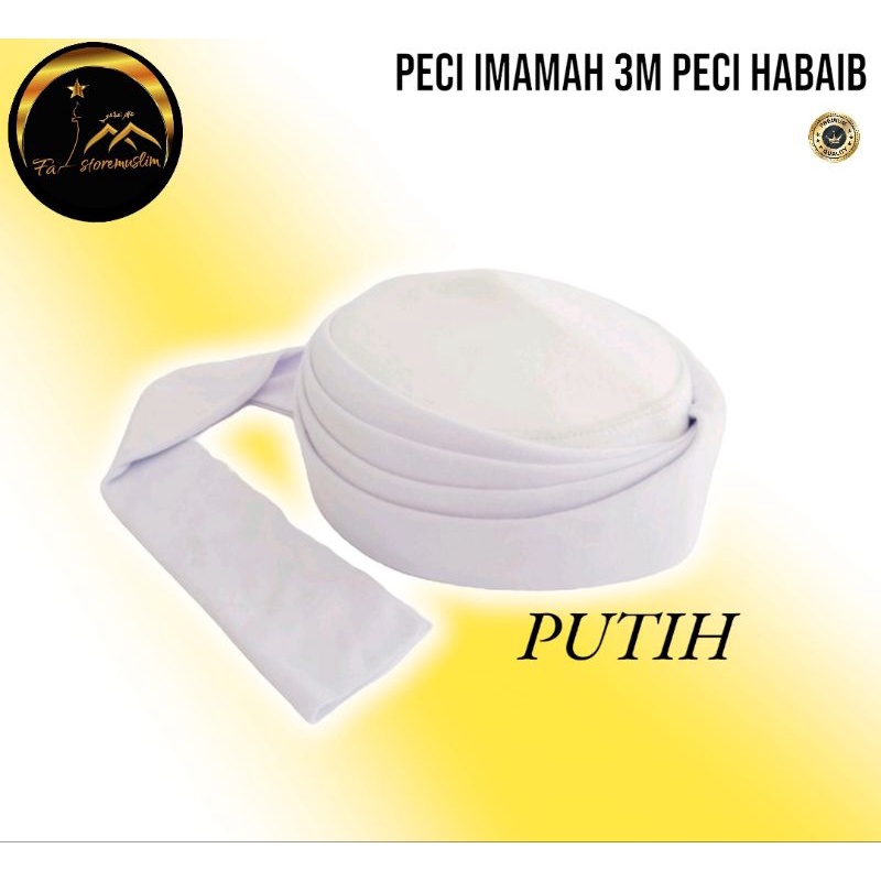 Peci Imamah peci habaib Permanen Panjang 3 Meter  Imamah untuk anak dan dewasa