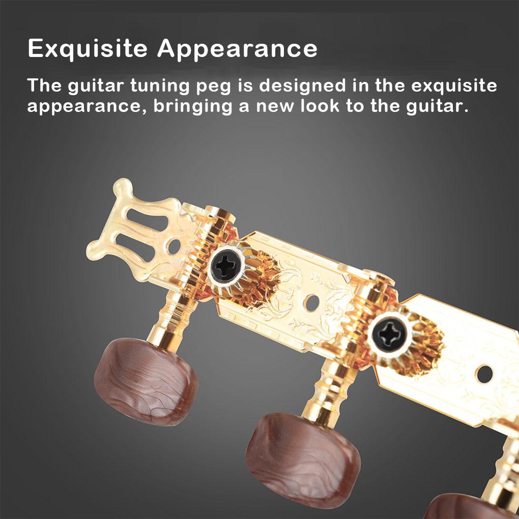Huit 2pcs Pasak Tuning Gitar Aksesoris Modifikasi Profesional 3sambungan Tuner Pasak Kepala Mesin Komponen Instrumen