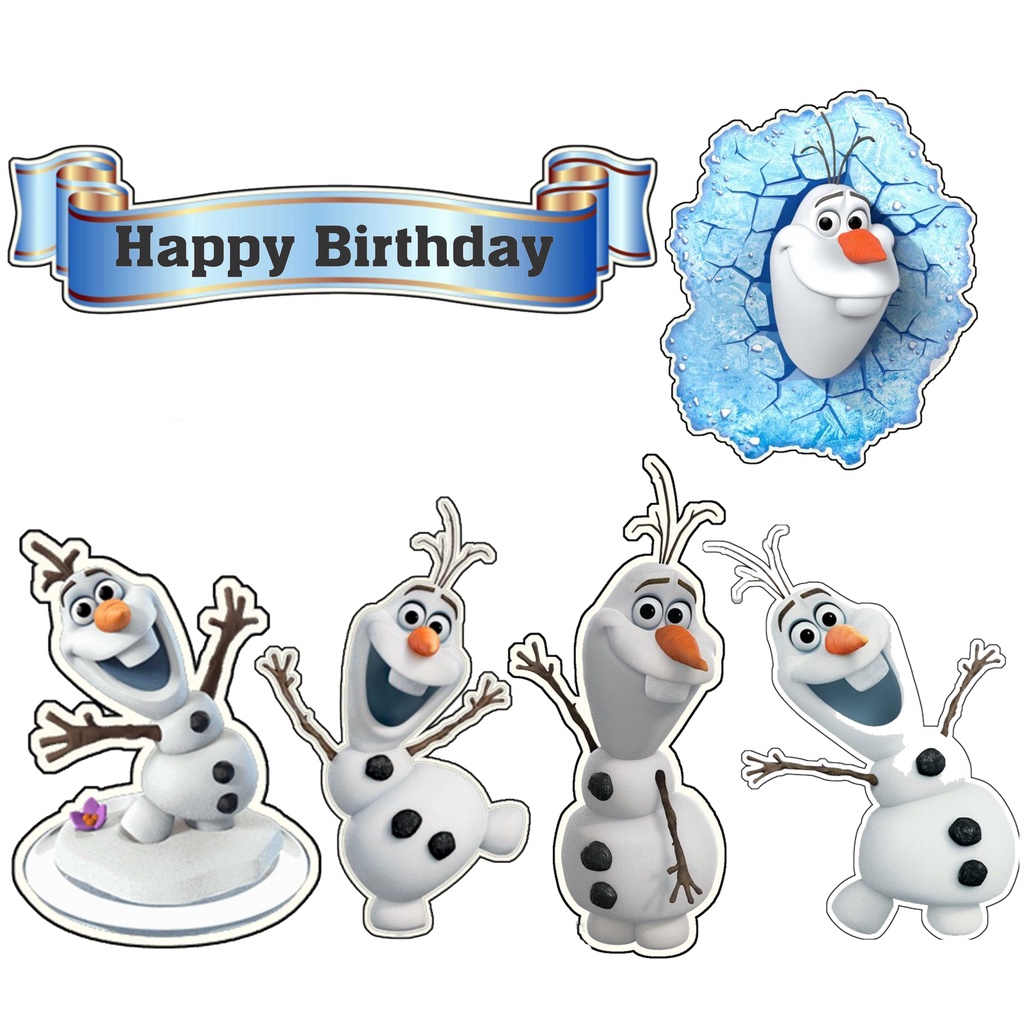 

TOPPER CAKE CUSTOM TOPPER ULANG TAHUN / HIASAN KUE OLAF FROZEN