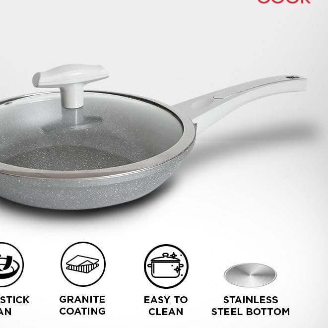♟ Welcook Panci Frypan Granite - 24 cm ✭