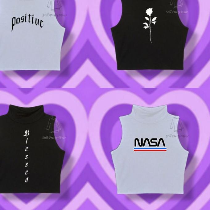 ♜  - LUEI TURTLE NECK CROP TOP ➼